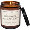 imageSweet Water Decor Christmas Candle  Christmas Tree Apple Cider and Cinnamon Winter Holiday Scented Soy Candles for Home  9oz Amber Jar 40 Hour Burn Time Made in the USADriftwood and Mahogany