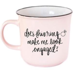 imageSweet Water Decor Miss to Mrs Camping Mugs  11oz Cute Coffee Mugs for Hot ampamp Cold Drinks  Dishwasher ampamp Microwave Safe  Ceramic Travel Mug  Ideal Espresso Mug and Tea MugDoes This Ring Make Me Look Engaged