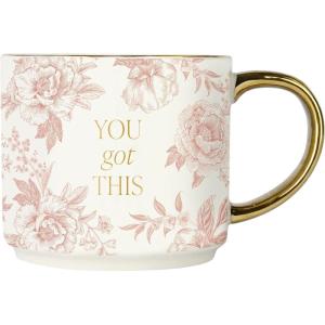 imageSweet Water Decor Boss Lady Mug 17 oz Cute Coffee Mug with Gold Handle for Women Bosses Large Cup for Tea Espresso ampamp Hot Cocoa Birthday Gift Idea for Coworkers Friend Mom ampamp WifeYou Got This  Floral