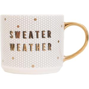 imageSweet Water Decor Boss Lady Mug 17 oz Cute Coffee Mug with Gold Handle for Women Bosses Large Cup for Tea Espresso ampamp Hot Cocoa Birthday Gift Idea for Coworkers Friend Mom ampamp WifeSweater Weather