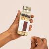 imageSweet Water Decor 4quot White Safety Matches  Glass Jar with Gold Lid  Approx 60 Matches  Matchsticks  Home Decor  Candle Accessories  Apothecary Jars for Fireplace  Housewarming GiftBlack