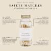 imageSweet Water Decor 4quot White Safety Matches  Glass Jar with Gold Lid  Approx 60 Matches  Matchsticks  Home Decor  Candle Accessories  Apothecary Jars for Fireplace  Housewarming GiftWhite