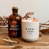 imageSweet Water Decor Farmhouse Soy Candle  Apple Orange Pumpkin Clove Cinnamon and Nutmeg Fall Scented Candles for Home  12oz Black Stoneware Jar 60 Hour Burn Time Made in the USAWarm  Cozy