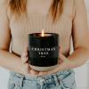 imageSweet Water Decor Farmhouse Soy Candle  Apple Orange Pumpkin Clove Cinnamon and Nutmeg Fall Scented Candles for Home  12oz Black Stoneware Jar 60 Hour Burn Time Made in the USAChristmas Tree