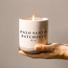 imageSweet Water Decor Farmhouse Soy Candle  Apple Orange Pumpkin Clove Cinnamon and Nutmeg Fall Scented Candles for Home  12oz Black Stoneware Jar 60 Hour Burn Time Made in the USAPalo Santo Patchouli