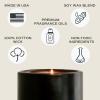imageSweet Water Decor Farmhouse Soy Candle  Apple Orange Pumpkin Clove Cinnamon and Nutmeg Fall Scented Candles for Home  12oz Black Stoneware Jar 60 Hour Burn Time Made in the USAFraser Fir