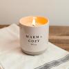 imageSweet Water Decor Farmhouse Soy Candle  Apple Orange Pumpkin Clove Cinnamon and Nutmeg Fall Scented Candles for Home  12oz Black Stoneware Jar 60 Hour Burn Time Made in the USAWarm  Cozy