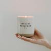 imageSweet Water Decor Farmhouse Soy Candle  Apple Orange Pumpkin Clove Cinnamon and Nutmeg Fall Scented Candles for Home  12oz Black Stoneware Jar 60 Hour Burn Time Made in the USAHello Pumpkin