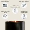 imageSweet Water Decor Farmhouse Soy Candle  Apple Orange Pumpkin Clove Cinnamon and Nutmeg Fall Scented Candles for Home  12oz Black Stoneware Jar 60 Hour Burn Time Made in the USAChristmas Tree