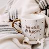 imageSweet Water Decor Go For It Tile Coffee Mugs  Novelty Coffee Mugs  17oz Gold Handle Coffee Cup  Cute Coffee Mug  Motivational GiftsBe Still and Know