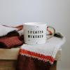 imageSweet Water Decor Go For It Tile Coffee Mugs  Novelty Coffee Mugs  17oz Gold Handle Coffee Cup  Cute Coffee Mug  Motivational GiftsSweater Weather