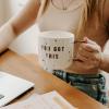 imageSweet Water Decor Go For It Tile Coffee Mugs  Novelty Coffee Mugs  17oz Gold Handle Coffee Cup  Cute Coffee Mug  Motivational GiftsYou Got This