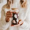 imageSweet Water Decor Nutcracker Can Glasses with Lid and Straw Christmas Stocking Stuffers  Christmas Glasses Drinkware with Bamboo Lid for Iced Coffee ampamp Cocktails  Christmas Themed Gifts Glass CanPink Ghosts