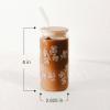 imageSweet Water Decor Nutcracker Can Glasses with Lid and Straw Christmas Stocking Stuffers  Christmas Glasses Drinkware with Bamboo Lid for Iced Coffee ampamp Cocktails  Christmas Themed Gifts Glass CanPink Ghosts