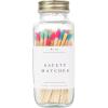 imageSweet Water Decor 4quot White Safety Matches  Glass Jar with Gold Lid  Approx 60 Matches  Matchsticks  Home Decor  Candle Accessories  Apothecary Jars for Fireplace  Housewarming GiftRainbow