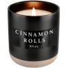 imageSweet Water Decor Farmhouse Soy Candle  Apple Orange Pumpkin Clove Cinnamon and Nutmeg Fall Scented Candles for Home  12oz Black Stoneware Jar 60 Hour Burn Time Made in the USACinnamon Rolls