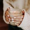 imageSweet Water Decor Hello Fall Candle  Candle Fall Scents with Cider Cinnamon Cloves and Nutmeg for Home  Fall Soy Candles with 60 Hours Burn Time  11Oz Clear Fluted Ribbed Jar Soy Fall CandleWarm and Cozy