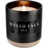 imageSweet Water Decor Hello Pumpkin Soy Candle  Pumpkin Warm Spices Vanilla and Whipped Cream Fall Scented Candles for Home  12oz Black Stoneware Jar 60 Hour Burn Time Made in The USAHello Fall