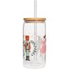 imageSweet Water Decor Nutcracker Can Glasses with Lid and Straw Christmas Stocking Stuffers  Christmas Glasses Drinkware with Bamboo Lid for Iced Coffee ampamp Cocktails  Christmas Themed Gifts Glass CanNutcracker