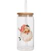 imageSweet Water Decor Nutcracker Can Glasses with Lid and Straw Christmas Stocking Stuffers  Christmas Glasses Drinkware with Bamboo Lid for Iced Coffee ampamp Cocktails  Christmas Themed Gifts Glass CanSanta
