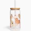 imageSweet Water Decor Nutcracker Can Glasses with Lid and Straw Christmas Stocking Stuffers  Christmas Glasses Drinkware with Bamboo Lid for Iced Coffee ampamp Cocktails  Christmas Themed Gifts Glass CanPink Ghosts
