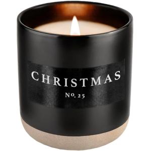 imageSweet Water Decor Farmhouse Soy Candle  Apple Orange Pumpkin Clove Cinnamon and Nutmeg Fall Scented Candles for Home  12oz Black Stoneware Jar 60 Hour Burn Time Made in the USAChristmas