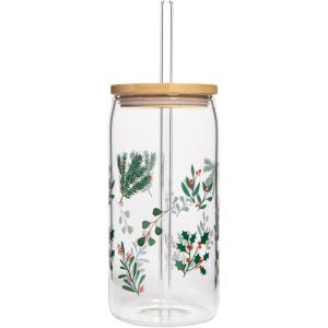 imageSweet Water Decor Nutcracker Can Glasses with Lid and Straw Christmas Stocking Stuffers  Christmas Glasses Drinkware with Bamboo Lid for Iced Coffee ampamp Cocktails  Christmas Themed Gifts Glass CanGreenery