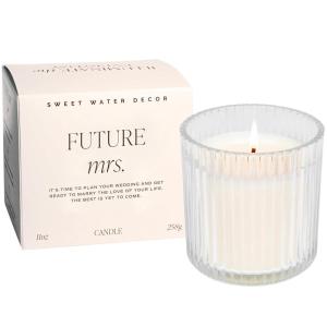 imageSweet Water Decor Thank You Ribbed Scented Candles  Soy Wax Candles with Lemon Rosemary ampamp Leafy Green for Home  Decorative Candle with 60 Hours Burn Time  12Oz Ribbed Jar Wax Candles with BoxFuture Mrs Ribbed Candle w Box