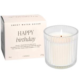 imageSweet Water Decor Thank You Ribbed Scented Candles  Soy Wax Candles with Lemon Rosemary ampamp Leafy Green for Home  Decorative Candle with 60 Hours Burn Time  12Oz Ribbed Jar Wax Candles with BoxHappy Birthday Ribbed Candle w Box