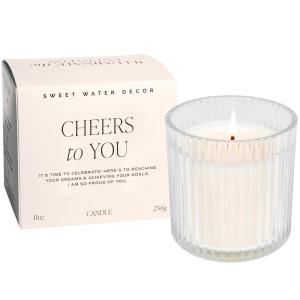 imageSweet Water Decor Thank You Ribbed Scented Candles  Soy Wax Candles with Lemon Rosemary ampamp Leafy Green for Home  Decorative Candle with 60 Hours Burn Time  12Oz Ribbed Jar Wax Candles with BoxCheers to You Ribbed Candle w Box