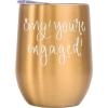 imageSweet Water Decor Gold Metal Wine Tumbler  12oz Stainless Steel Insulated Stemless Wine Cup With Lid  Engagement Gift Bridal Shower Gift Bachelorette Gift OMG Youre EngagedOMG Youre Engaged