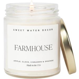 imageSweet Water Decor Island Air Soy Candle  Tropical Fruit Mountain Air and Orange Scented Summer Candles for Home  9oz Clear Jar and Gold Lid 40 Hour Burn Time Made in the USAFarmhouse