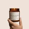 imageSweet Water Decor Relaxation Soy Candle  Eucalyptus Peppermint and Clove Scented Candles for Home  9oz Amber Jar  Black Lid 40 Hour Burn Time Made in the USAWildflowers and Salt