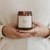 imageSweet Water Decor Relaxation Soy Candle  Eucalyptus Peppermint and Clove Scented Candles for Home  9oz Amber Jar  Black Lid 40 Hour Burn Time Made in the USAHello Fall
