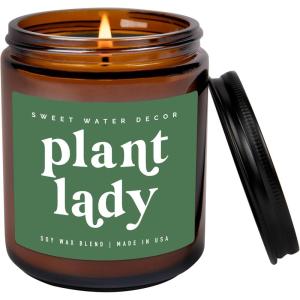 imageSweet Water Decor Plant Lady Scented Candle  Soy Candle with 40 Hour Burn Time  Wildflower ampamp Salt Scented Candles for Home  Soy Candles Non Toxic  Sweet Water Decor Candles for Home Scented  9ozPlant Lady
