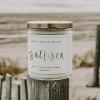 imageSweet Water Decor Coastal Lemon Scented Candles  Soy Candles with Lemon Sea Salt ampamp Driftwood for Home Decor  Candle Wax with 40 Hours Burn Time  9oz Gold Lid Clear Jar Candles for Home ScentedSalt and Sea