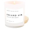 imageSweet Water Decor Coastal Lemon Scented Candles  Soy Candles with Lemon Sea Salt ampamp Driftwood for Home Decor  Candle Wax with 50 Hours Burn Time  11Oz Wood Lid White Jar Candles for Home ScentedWhite
