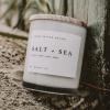 imageSweet Water Decor Coastal Lemon Scented Candles  Soy Candles with Lemon Sea Salt ampamp Driftwood for Home Decor  Candle Wax with 50 Hours Burn Time  11Oz Wood Lid White Jar Candles for Home ScentedWhite