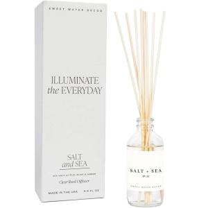 imageSweet Water Decor Coastal Lemon Clear Reed Diffuser  Room Decor Aesthetic with LongLasting Premium Fragrance of Lemon Sea Salt Jasmine ampamp Driftwood for 4 Months  Ideal for Home DcorSalt  Sea No 35