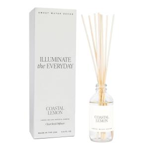 imageSweet Water Decor Coastal Lemon Clear Reed Diffuser  Room Decor Aesthetic with LongLasting Premium Fragrance of Lemon Sea Salt Jasmine ampamp Driftwood for 4 Months  Ideal for Home DcorCoastal Lemon