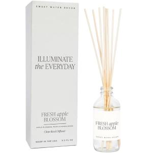 imageSweet Water Decor Coastal Lemon Clear Reed Diffuser  Room Decor Aesthetic with LongLasting Premium Fragrance of Lemon Sea Salt Jasmine ampamp Driftwood for 4 Months  Ideal for Home DcorFresh Apple Blossom
