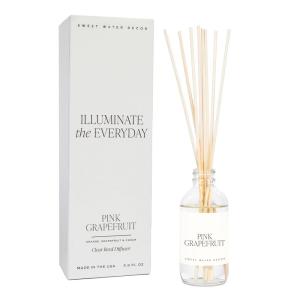 imageSweet Water Decor Coastal Lemon Clear Reed Diffuser  Room Decor Aesthetic with LongLasting Premium Fragrance of Lemon Sea Salt Jasmine ampamp Driftwood for 4 Months  Ideal for Home DcorPink Grapefruit
