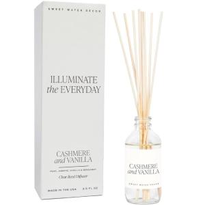 imageSweet Water Decor Coastal Lemon Clear Reed Diffuser  Room Decor Aesthetic with LongLasting Premium Fragrance of Lemon Sea Salt Jasmine ampamp Driftwood for 4 Months  Ideal for Home DcorCashmere  Vanilla