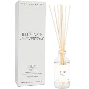 imageSweet Water Decor Coastal Lemon Clear Reed Diffuser  Room Decor Aesthetic with LongLasting Premium Fragrance of Lemon Sea Salt Jasmine ampamp Driftwood for 4 Months  Ideal for Home DcorHello Fall