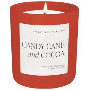 imageSweet Water Decor Trick or Treat Candle Large 15oz Jar Scented with Pumpkin Apple Cinnamon ampamp Vanilla NonToxic Soy Wax Blend Indoor Halloween Decorations for Home ampamp Bathroom 70 Hour BurnRed