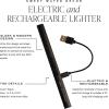 imageSweet Water Decor Black Electric Lighter Rechargeable Electric Candle Lighter USB Lighter with Long Lasting Charge Lighter Pen for Kitchen Electronic Matches