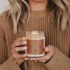 imageSweet Water Decor Spa Day Patterned Candle  Soy Candles with Sea Salt Jasmine Wood Cream Aroma 40 Hour Burn  9oz Clear Glass Jar  Ideal for Valentines Presents or Any Special OccasionFall Leaves
