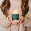 imageSweet Water Decor Spa Day Patterned Candle  Soy Candles with Sea Salt Jasmine Wood Cream Aroma 40 Hour Burn  9oz Clear Glass Jar  Ideal for Valentines Presents or Any Special OccasionHoliday Cheer
