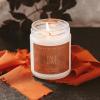 imageSweet Water Decor Spa Day Patterned Candle  Soy Candles with Sea Salt Jasmine Wood Cream Aroma 40 Hour Burn  9oz Clear Glass Jar  Ideal for Valentines Presents or Any Special OccasionFall Leaves