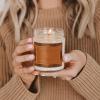 imageSweet Water Decor Trick or Treat Candle Autumn Scented Notes of Pumpkin Spices ampamp Caramel 40 Hour Burn Time NonToxic Soy Wax Blend Poured in the USA Cotton Wick 9oz Glass Jar with Gold LidHello Fall